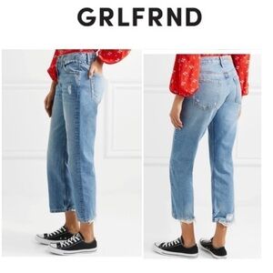 Grlfrnd the Linda Crop Jean in medium wash - size 29